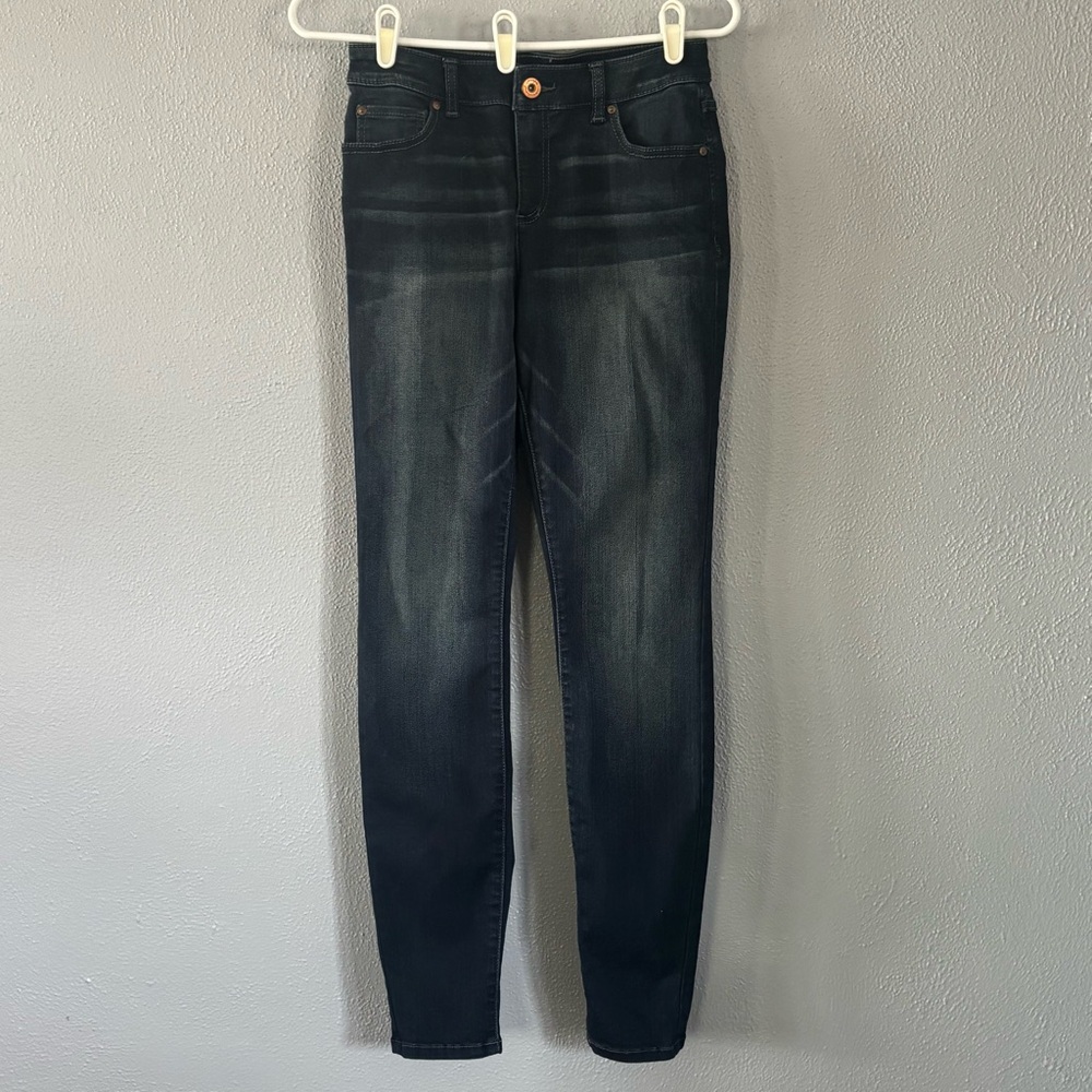INC International Concepts Blue Stonewashed Skinny Stretch Jeans Womens Size 6